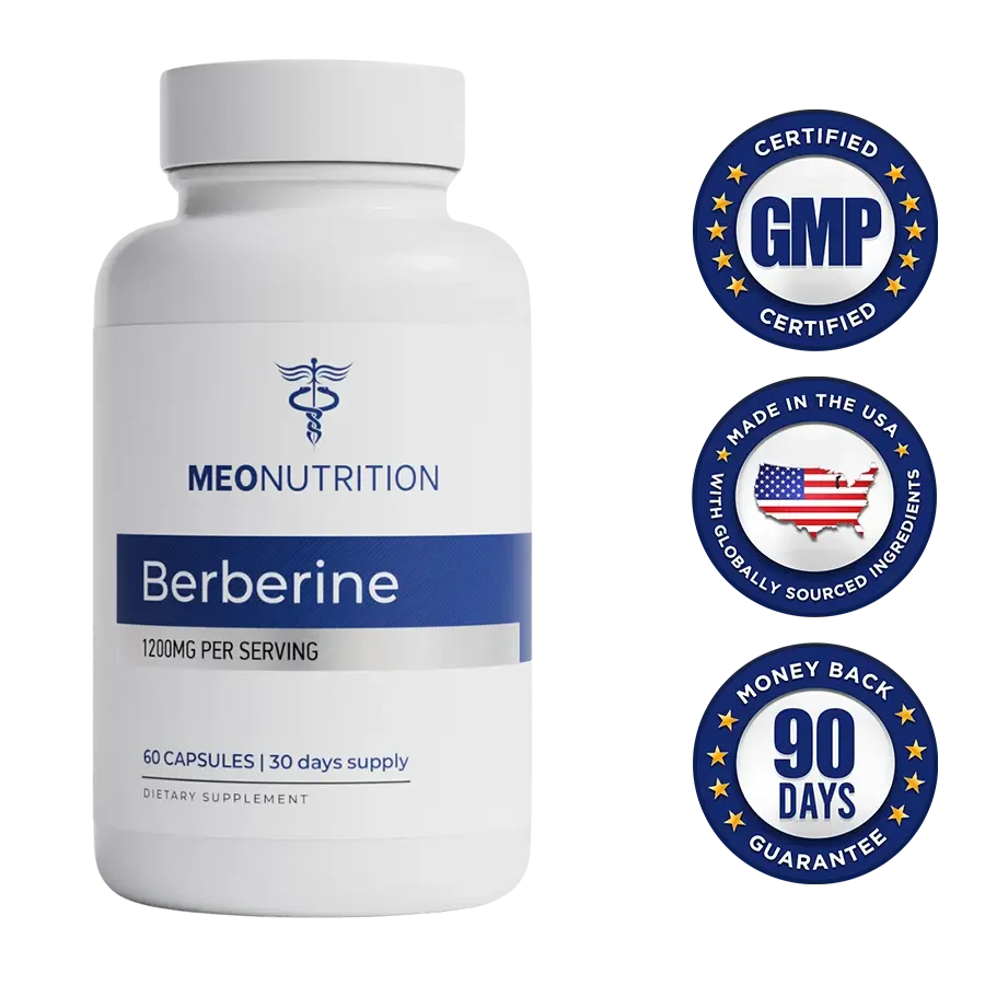 Meo Nutrition Berberine bottle, 1200mg per serving