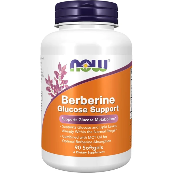 NOW Foods Berberine Glucose Support softgel bottle