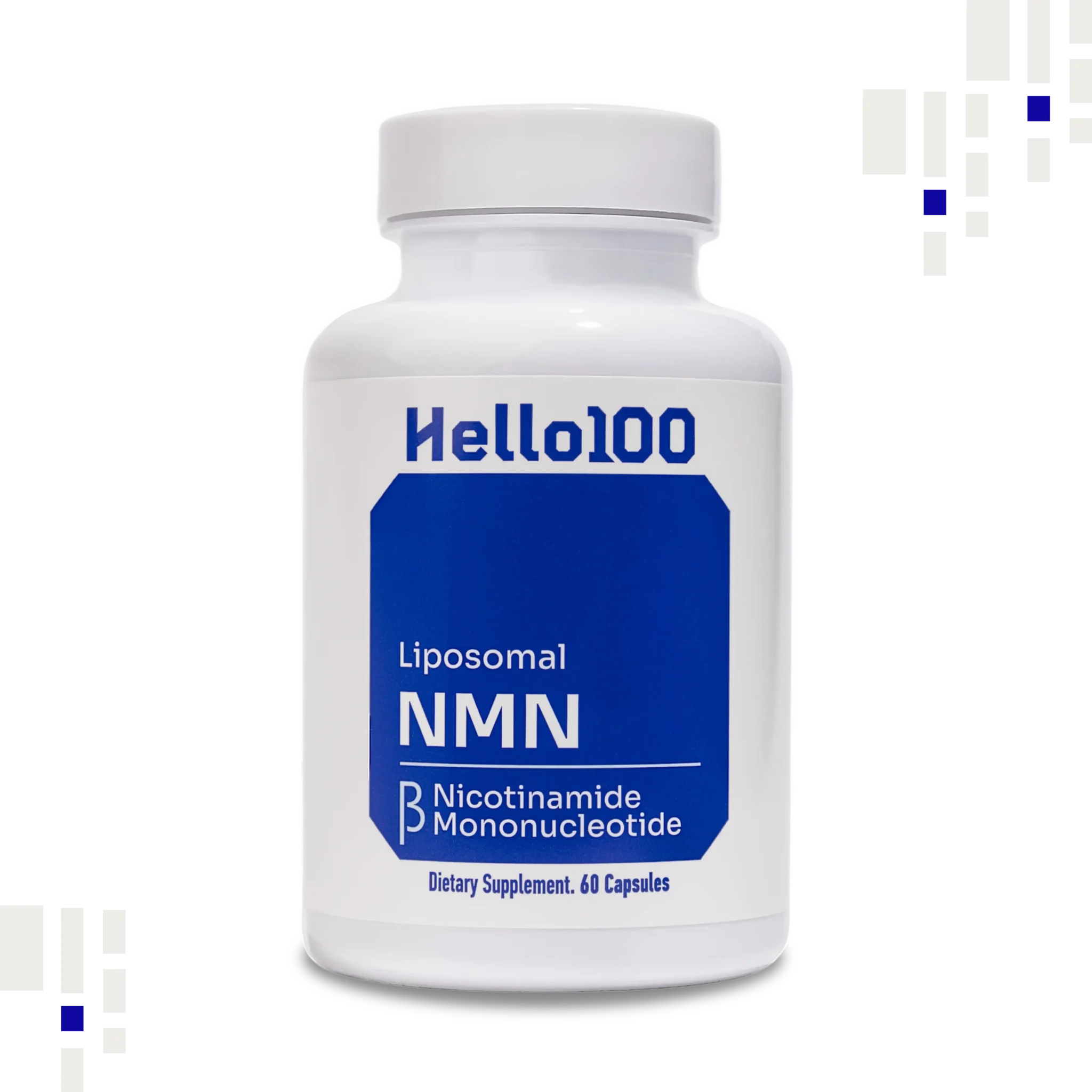 Hello100 Premium NAD+ NMN supplement bottle